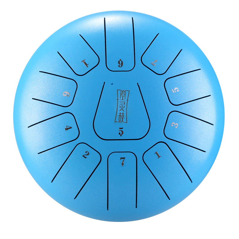 HUASHU Dzwon z językiem z stali węglowej 6 cali 11 nut D5 Major do terapii dźwiękowej - kwadratowy dzwon z językiem