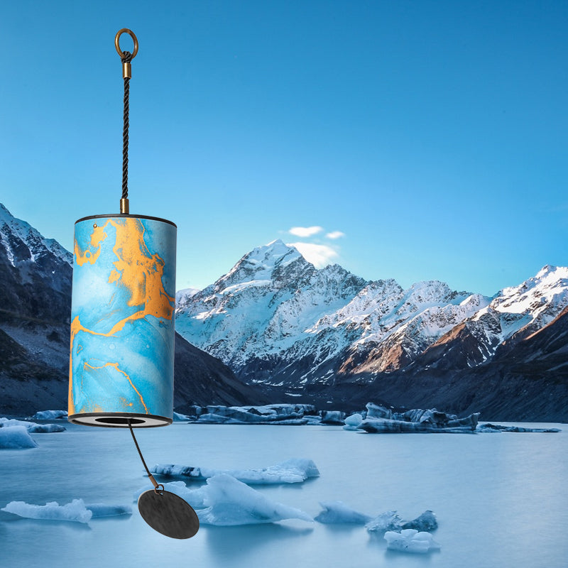 Hluru 9 Tubes Nanmu Bamboo & Specialty Paper Wind Chime for Mindfulness - Energy Series