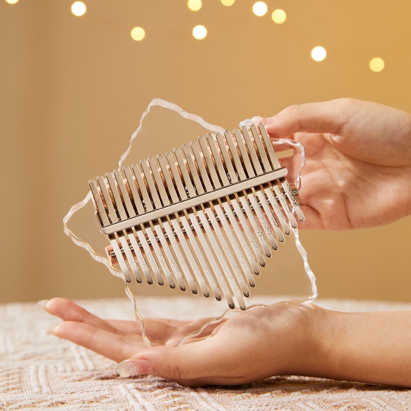 【Engravable】Huashu 8/17/21 Keys Acrylic C Major Kalimba for Mindfulness - Transparent Star