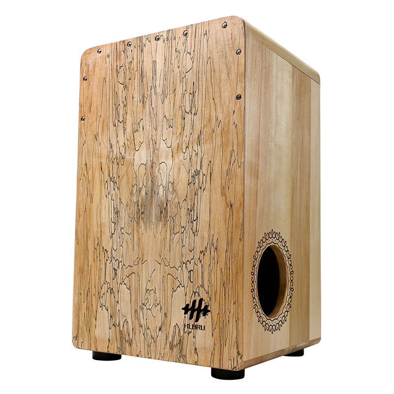 HLURU Cajón Drum Percussion Box Drum do relaksu - Biały Tygrys