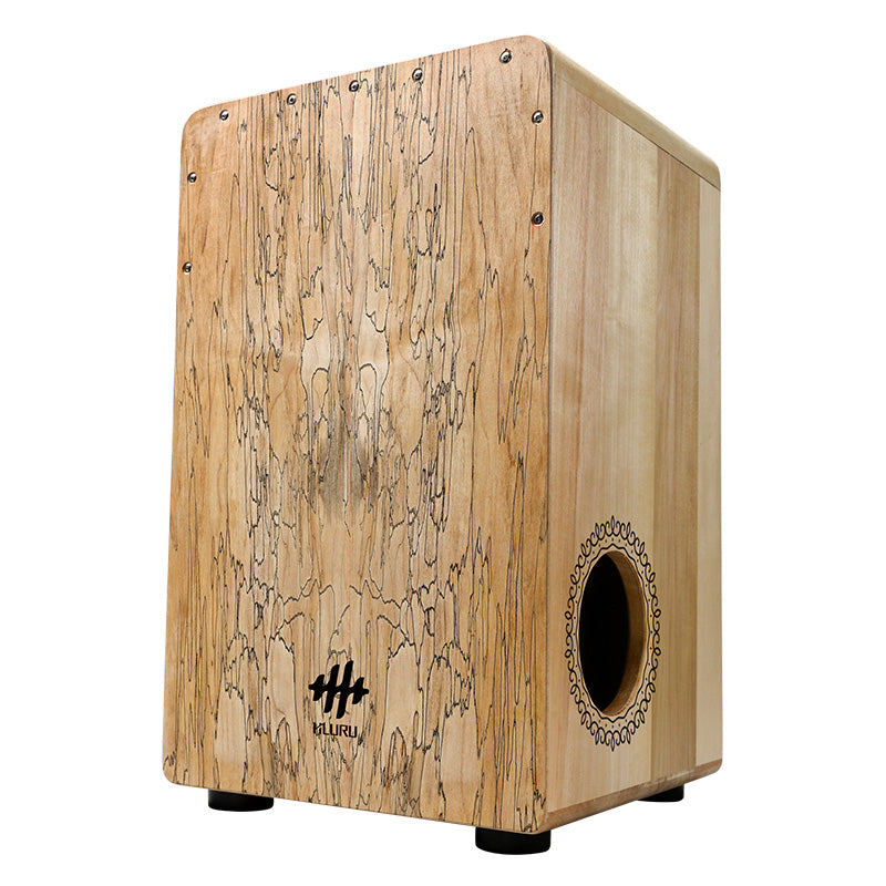 HLURU Cajón Drum Percussion Box Drum do relaksu - Biały Tygrys