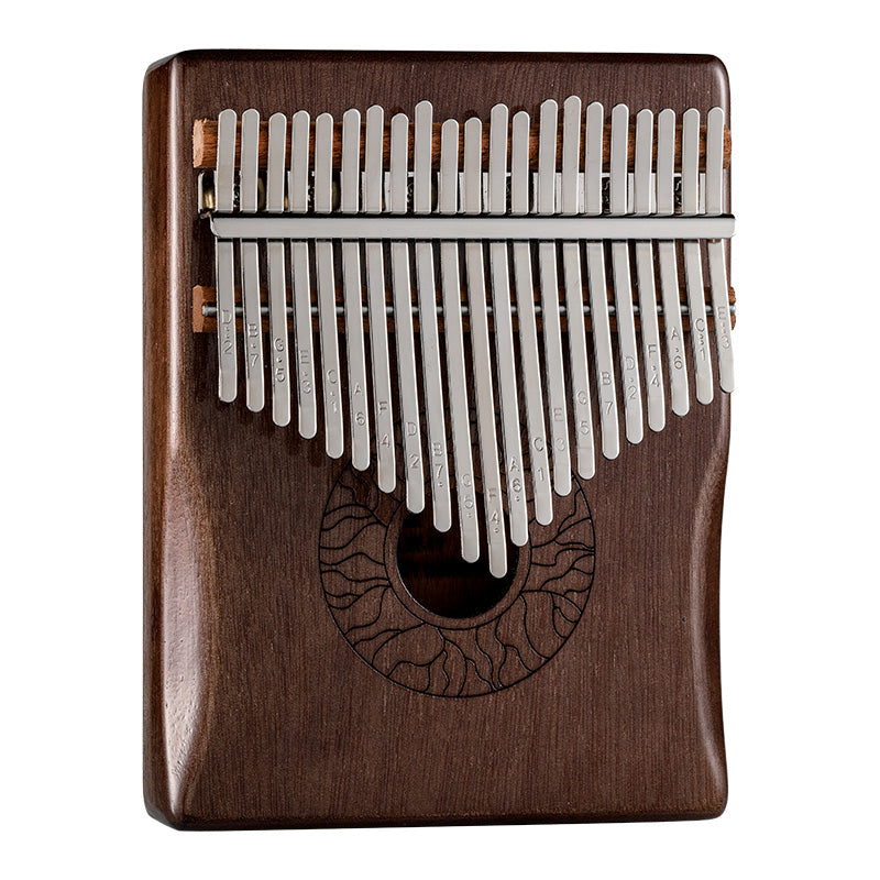 HUASHU Kalimba Daumenklavier 17 Tasten/21 Tasten C-Dur Mahagoni-Kern für Yoga - Hohle Lotus-Serie