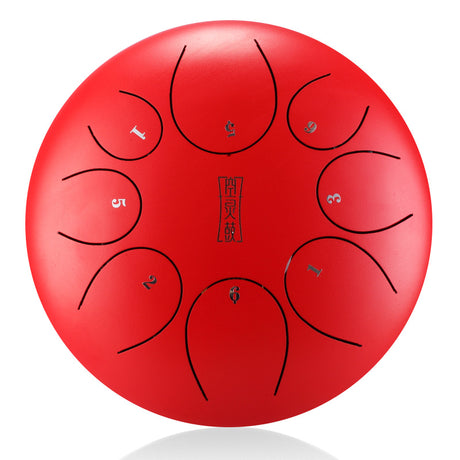 HUA SHU Stalowa trąbka z połyskującym stopem 10 cali 8 nut C5 w tonacji majuskularnej do medytacji - okrągła trąbka z językiem