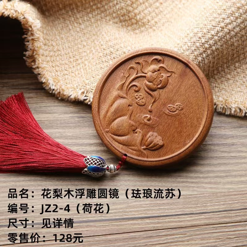 Miroir rond fleur de lotus