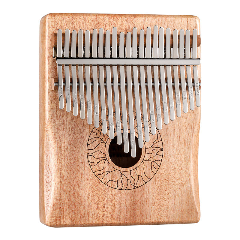 HUASHU Kalimba Daumenklavier 17 Tasten/21 Tasten C-Dur Mahagoni-Kern für Yoga - Hohle Lotus-Serie