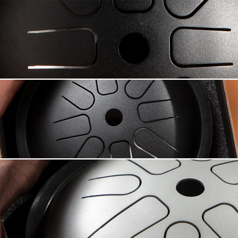 HLURU Mikroaluminiowany Stalowy Tamburyn 6 Cali 8 Noty Wysoka Frekwencja Rozszerzenie na Terapię Muzyczną