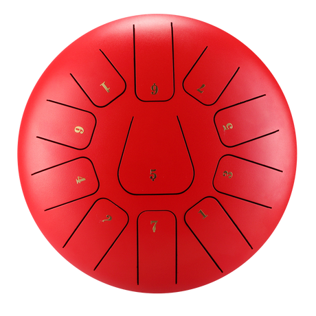 Huashu 탄소강 텅드럼 12인치 11음 C장조 - 휴식용 사각형 텅드럼