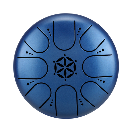 HLURU 304 Złota Stal Dzwonek na Język 5 Cali 8 Not (Kwiat Życia) do Medytacji