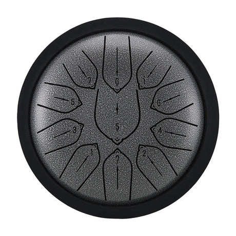 Huashu 11 notes 6 inch Small Carbon Steel Tongue Drum For Beginner and Kid - Harmonic Disc Drum