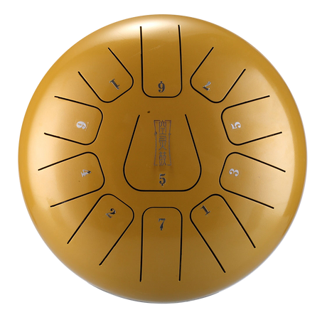 Huashu 탄소강 텅드럼 12인치 11음 C장조 - 휴식용 사각형 텅드럼