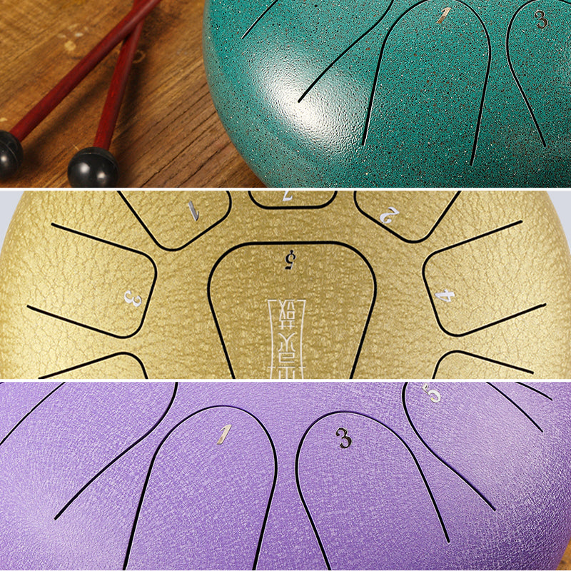 HUASHU Dzwon z językiem z stali węglowej 6 cali 11 nut D5 Major do terapii dźwiękowej - kwadratowy dzwon z językiem