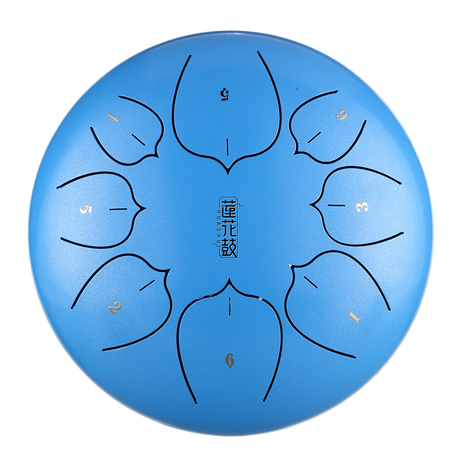 HUASHU Dzwon zębaty z stali węglowej 12 cali 8 nut C5 Major do wyrazu twórczego - Ulepszony Dzwon zębaty Lotus