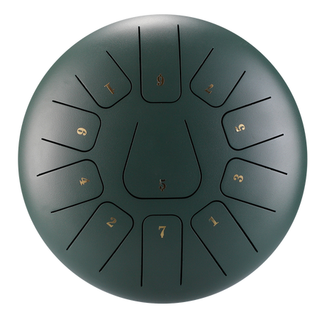 Huashu 탄소강 텅드럼 12인치 11음 C장조 - 휴식용 사각형 텅드럼