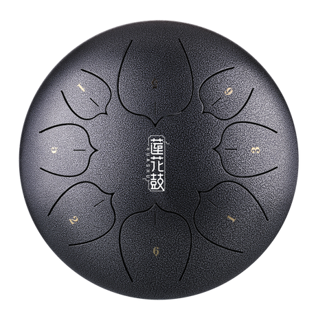 HUASHU Dzwon zębaty z stali węglowej 12 cali 8 nut C5 Major do wyrazu twórczego - Ulepszony Dzwon zębaty Lotus