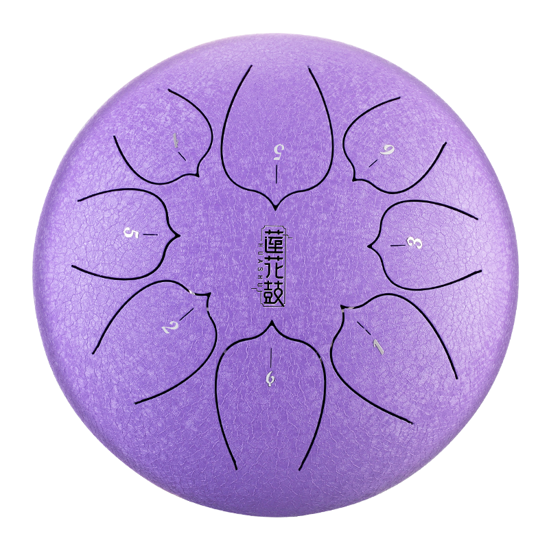 HUASHU Dzwon zębaty z stali węglowej 10 cali 8 nut C5 Major do terapii muzycznej - Ulepszenie Dzwonu zębatego Lotus