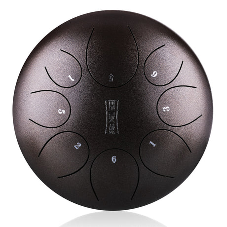 HUA SHU Stalowa trąbka z połyskującym stopem 10 cali 8 nut C5 w tonacji majuskularnej do medytacji - okrągła trąbka z językiem