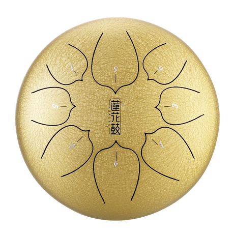 HUASHU Dzwon zębaty z stali węglowej 12 cali 8 nut C5 Major do wyrazu twórczego - Ulepszony Dzwon zębaty Lotus