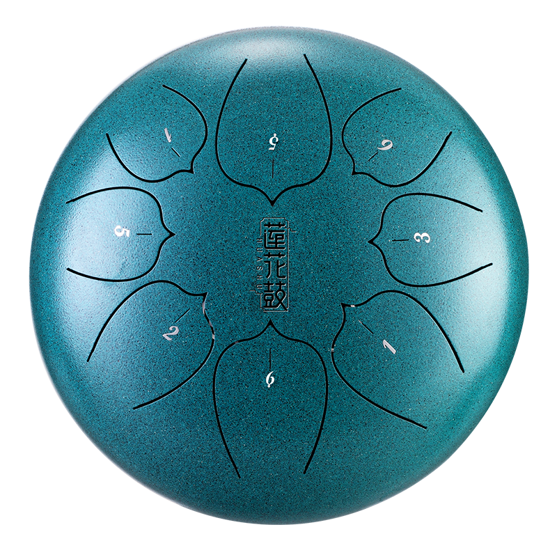 HUASHU Dzwon zębaty z stali węglowej 8 cali 8 nut C5 Major do medytacji - Ulepszony Dzwon zębaty w kształcie lotosu