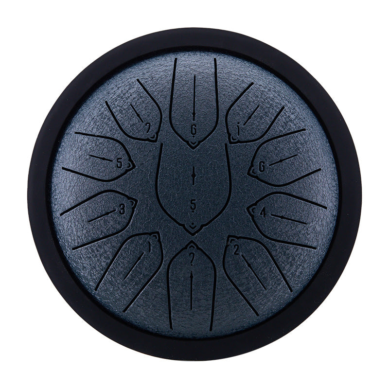 Huashu 11 notes 6 inch Small Carbon Steel Tongue Drum For Beginner and Kid - Harmonic Disc Drum