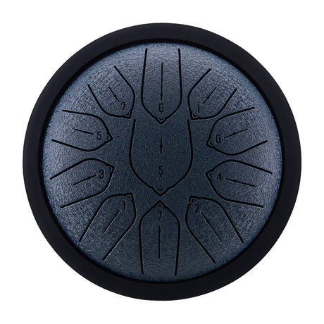 Huashu 11 notes 6 inch Small Carbon Steel Tongue Drum For Beginner and Kid - Harmonic Disc Drum