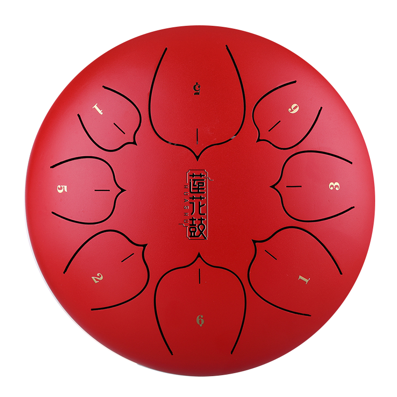 HUASHU Dzwon zębaty z stali węglowej 10 cali 8 nut C5 Major do terapii muzycznej - Ulepszenie Dzwonu zębatego Lotus