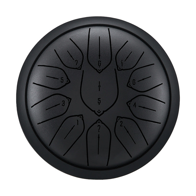 Huashu 11 notes 6 inch Small Carbon Steel Tongue Drum For Beginner and Kid - Harmonic Disc Drum
