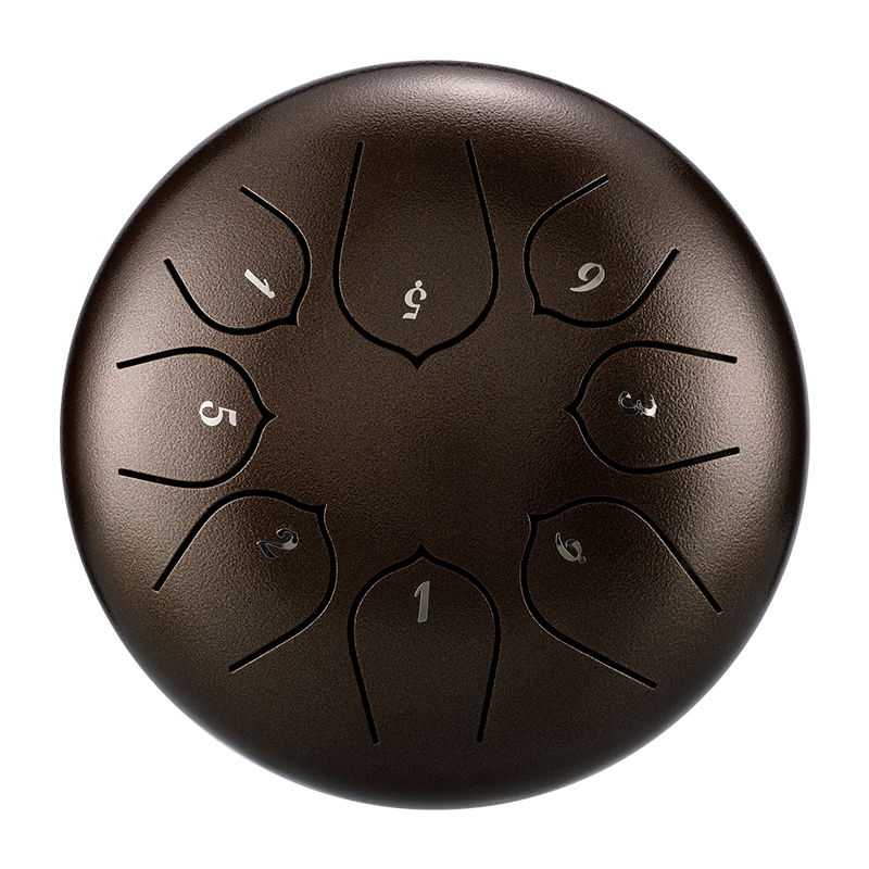 HUASHU Dzwon zębaty z stali węglowej 6 cali 8 nut C5 Major do relaksu - Ulepszony Dzwon zębaty Lotus