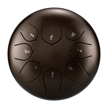 HUASHU Dzwon zębaty z stali węglowej 6 cali 8 nut C5 Major do relaksu - Ulepszony Dzwon zębaty Lotus