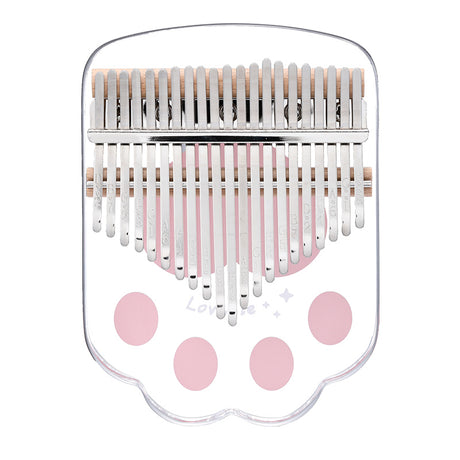 【Engravable】Huashu 17/21 Keys Acrylic C Major Kalimba for Relaxation - Cat's Paw