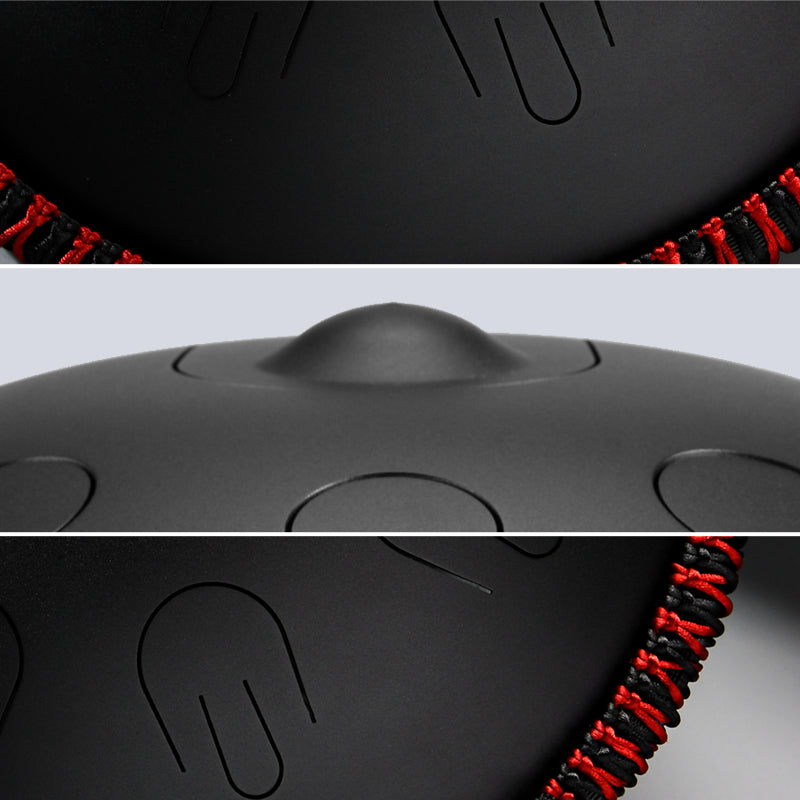 Mini Handpan de 14 pulgadas con 9 notas para relajación - Tambor de lengua