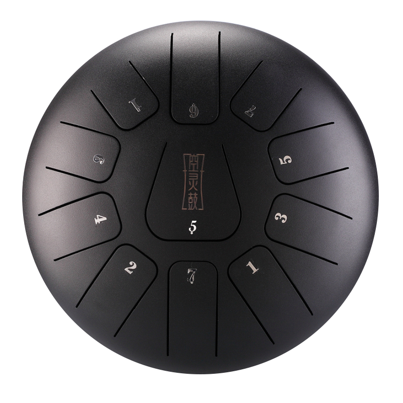 HUASHU Dzwon z językiem z stali węglowej 6 cali 11 nut D5 Major do terapii dźwiękowej - kwadratowy dzwon z językiem