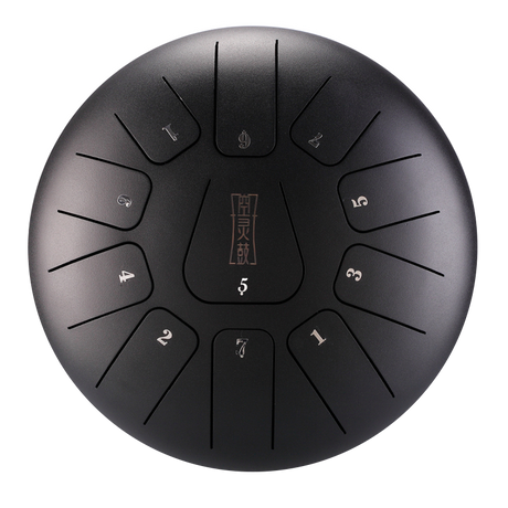 Huashu 탄소강 텅드럼 12인치 11음 C장조 - 휴식용 사각형 텅드럼