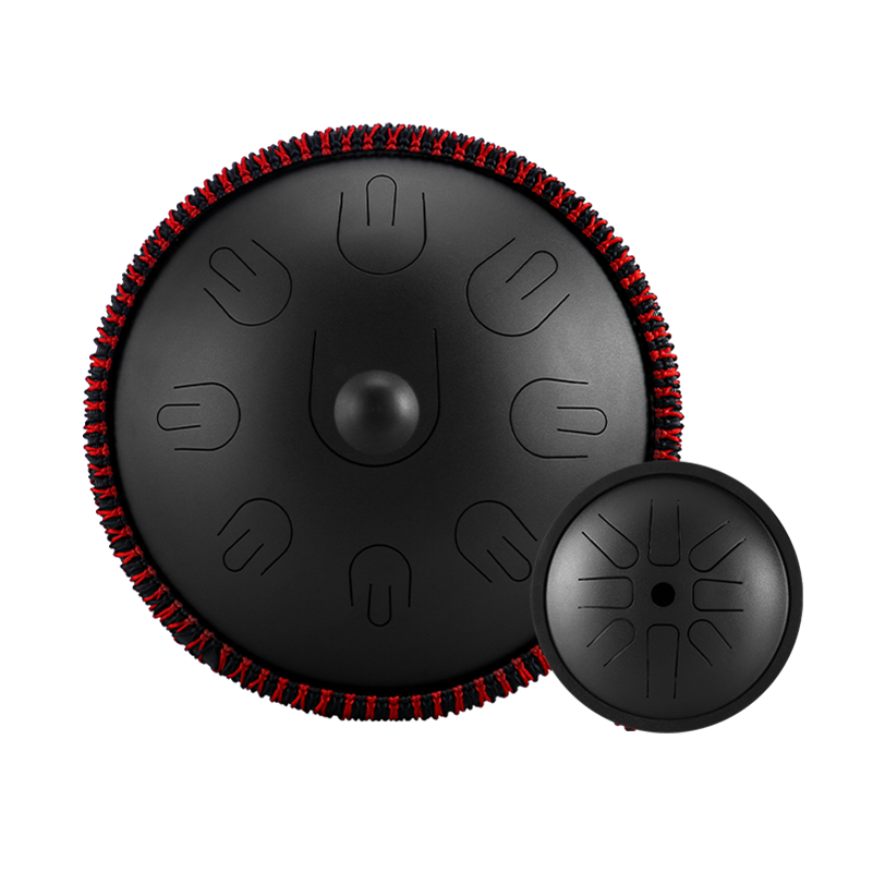 Mini tambour handpan de 35,5 cm (14 pouces) - 9 notes relaxantes - Tambour à languettes