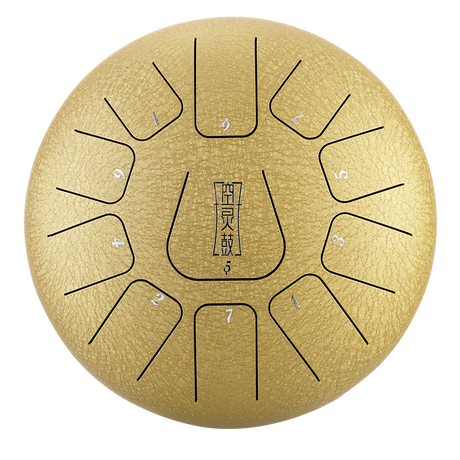 Huashu 탄소강 텅드럼 12인치 11음 C장조 - 휴식용 사각형 텅드럼