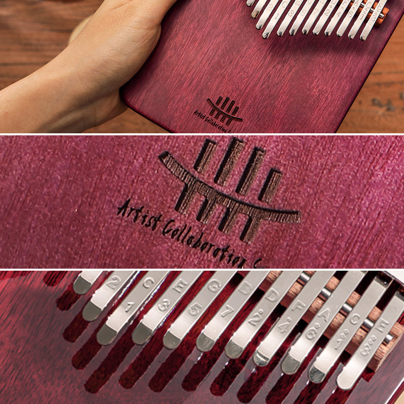 Hluru 17/21 Tasten Purpleheart C-Dur Kalimba – vom Künstler signiert