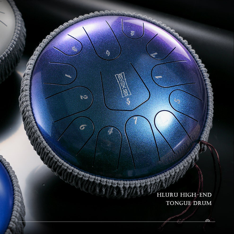 Hluru Stainless Steel Tongue Drum | Handcrafted Instrument for Mindfulness and Stress Relief