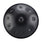 Tambour handpan HLURU en acier inoxydable gris, 22 pouces, 10 notes, D-Kurd, pour la méditation – Bordure en caoutchouc de niveau B 