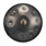 Tambour handpan HLURU en acier inoxydable marron, 22 pouces, 10 notes, instrument de percussion D-Kurd pour musicothérapie - Bordure en caoutchouc de niveau B 