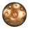 Tambour handpan doré en acier inoxydable HLURU, 22 pouces, 10 notes, instrument de percussion D-Kurd pour l'expression créative - Bordure en caoutchouc de niveau B 