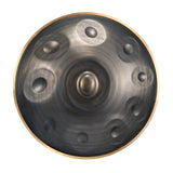 HLURU Nitrid Steel Vintage Handpan Drum 22 cali 10 nut Professional Handpan for Mindfulness - Level A Gold Edge 
