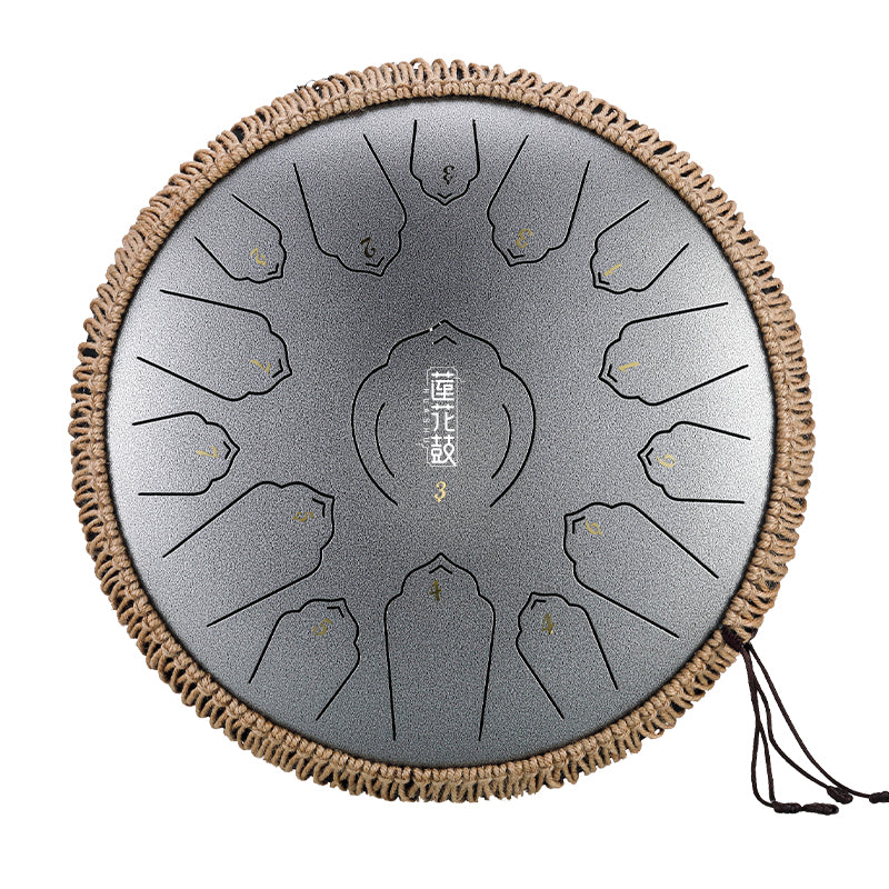Hluru-Huashu Lotus 14インチ 15音 スリットタングドラム Huashu® • Floating Lotus Series | 15 Notes 14'' Tongue Drum