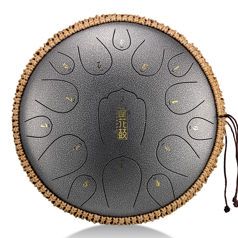 Huashu® • Upgrade Lotus Series | 15 Notes 13'' Tongue Drum