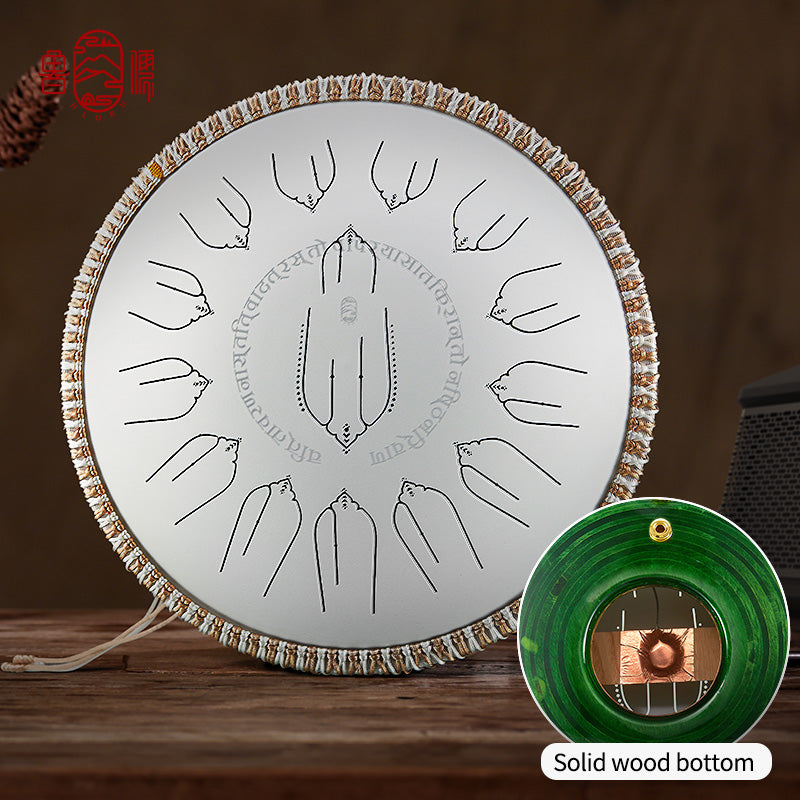 Hluru® • EQ Series | 15 Notes 14'' 432HZ Tongue Drum | Built-in Piezoe