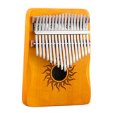 HUASHU Pappel Kalimba C-Dur Daumenklavier für Achtsamkeit - Hohle Sonnenblume Kalimba 