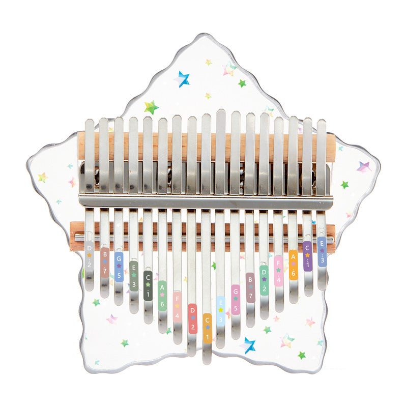 Huashu 17/21 kluczy akrylowa kalimba w tonacji C-dur do praktyk duchowych - gwiazdorze 