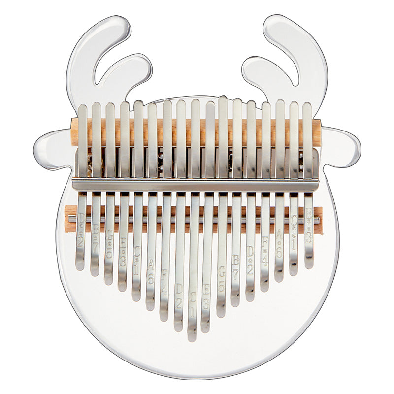 Huashu 8 17 21 Keys Acrylic C Major Kalimba for Spiritual Practices Transparent Bear 17 Keys Reindeer