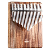 Kalimba 17/21 touches en érable Hluru/koa/palissandre/noyer - Trou sonore inférieur