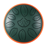 Huashu 11 notes 6" C5 Major Carbon Steel Tongue Drum For Yoga - Golden Ginkgobiloba