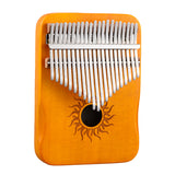 HUASHU Pappel Kalimba C-Dur Daumenklavier für Achtsamkeit - Hohle Sonnenblume Kalimba 
