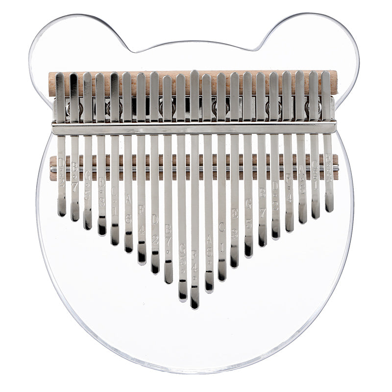Huashu 8/17/21 kluczyki akrylowe kalimba C-dur do praktyk duchowych - przezroczysty niedźwiedź 